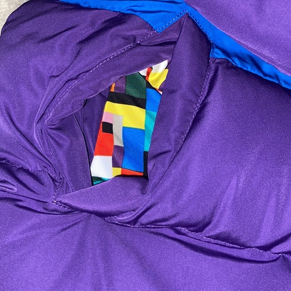 L Men's Color Block Puffer Jacket - LEGO® Collection x Target Black Blue Purple - Picture 7 of 9
